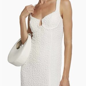 ASTR The Label Elegant White Textured Dress